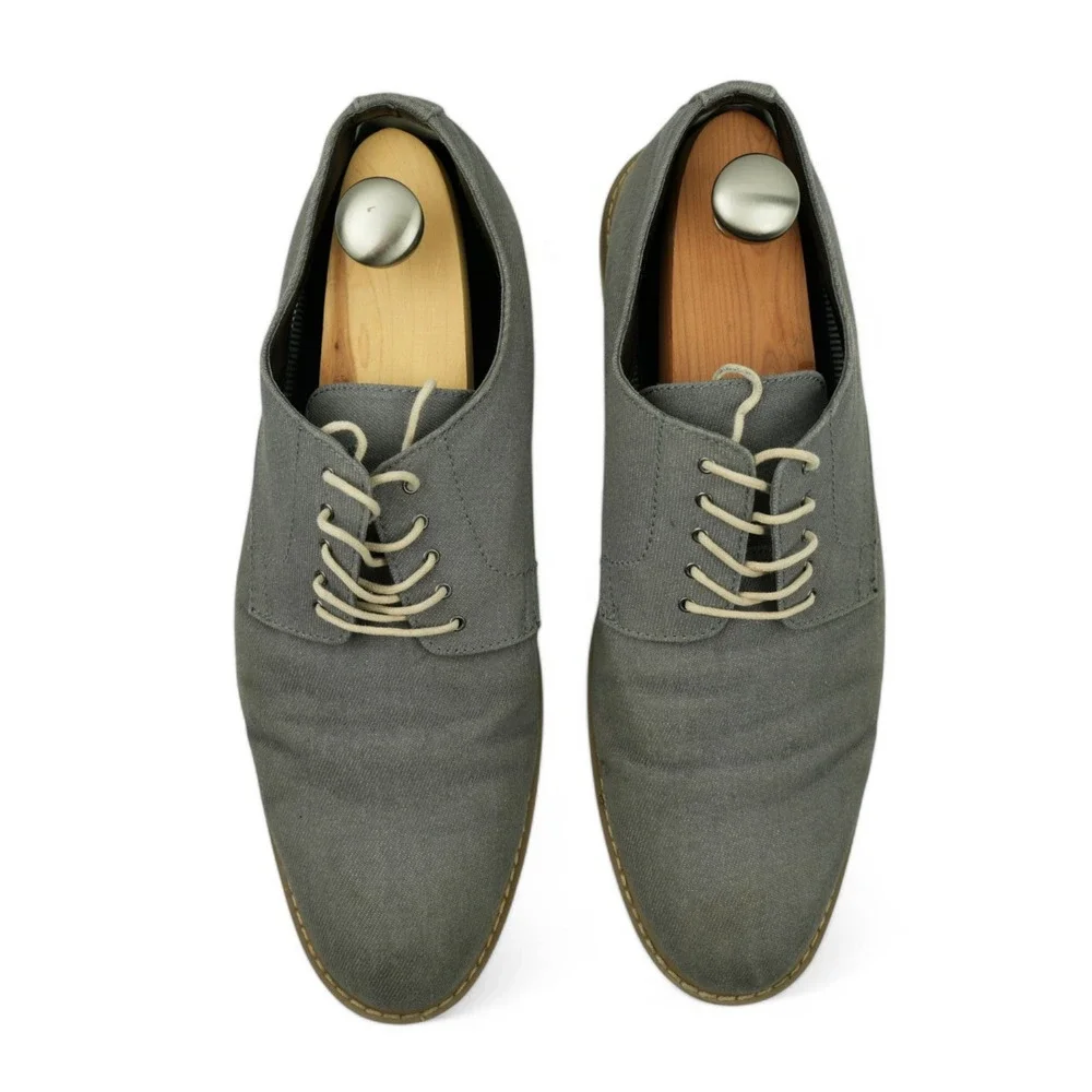 Public Opinion Oxford Shoes Mens 13 M Zane Canvas‎ Lace Up Dress Shoes 57963